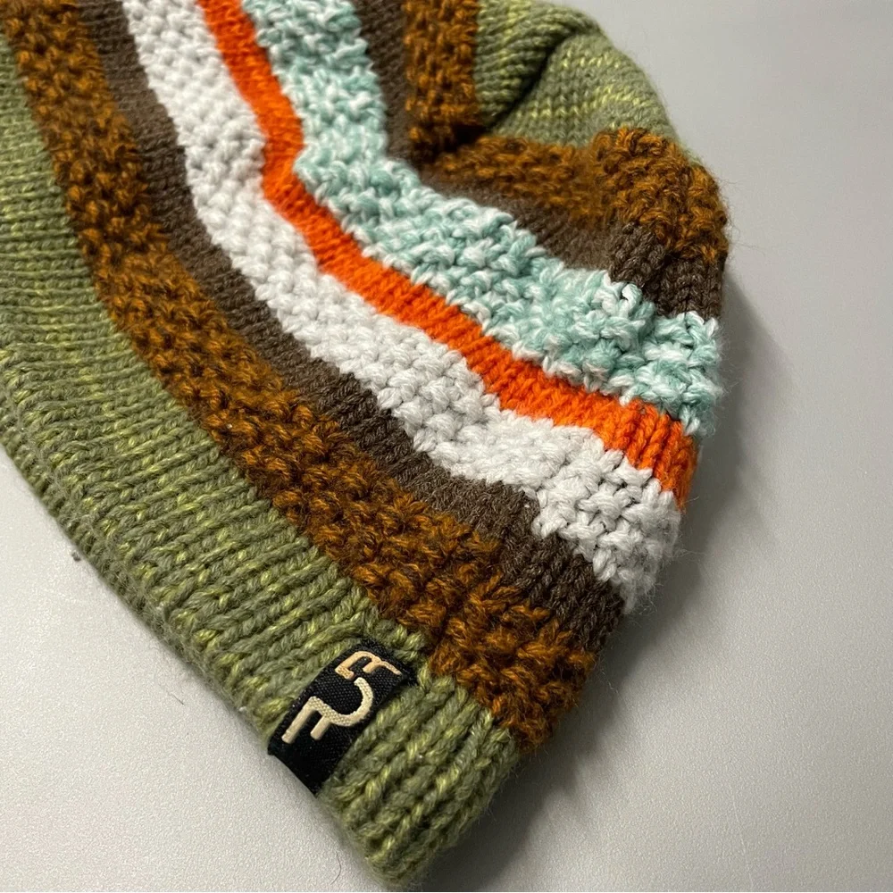 Fjällräven Multicolor Cozy Knit Beanie | Striped Winter Hat - Picture 2 of 4